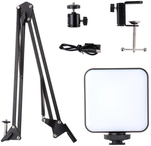 Anivia Rechargeable LED Video Fill Light with Scissor Arm Stand, 2000mAh Bi-Color Portable Studio Light for Video Conference, Zoom Call, Live Streaming, Photography Anivia Rechargeable LED Video Fill Light with Scissor Arm Stand, 2000mAh Bi-Color Portable Studio Light for Video Conference, Zoom Call, Live Streaming, Photography