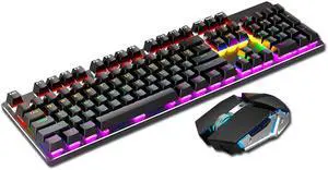 Xinmeng X200 Rechargeable Wireless Mechanical Keyboard And Mouse Set Game Glow 2.4G Wireless Keyboard And Mouse Set
