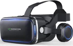 VR Headset Compatible With iPhone & Android Phone - Universal Virtual Reality Goggles - Play Your Best Mobile Games With Soft & Comfortable New 3D VR Glasses
