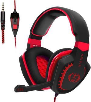 PC Gaming Headset Noise Reduction lsolation Stereo headphone With Microphone Volume Control for Nintendo Switch  Xbox One  PS4  PC  Laptop  Smartphone  Tablet Red