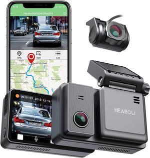 4K Dual Dash Cam Front and Rear, Wi-Fi GPS, Dash Camera for Cars with 3 Inches IPS Touch Screen, Car Camera Driving Recorder with Night Vision, Parking Mode