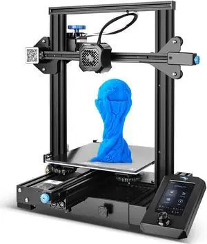 CREALITY Official Ender 3 V2 3D Printer with MeanWell Power Supply Upgraded Version of Ender 3 Pro Silent Motherboard Mainboard for Carborundum Glass Platform LCD Screen Printing Size 8.6x8.6x9.8in