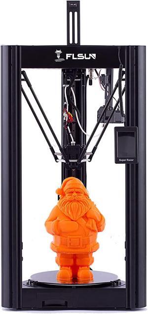 FLSUN SR Super Racer 3D Printer Fast 200mm/s 2800 mm/s2 FDM Delta Linear Rail Pre-Assembly with Auto Leveling Resume 1.75 PLA DIY 3D Printers Printing Size 260x260x330mm/10.2x10.2x13 Inch