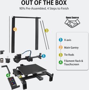Official Upgraded Longer LK5 Pro 3D Printer, 4.3" Color Touchscreen FDM DIY 3D Printers, Big Build Size 11.8×11.8×15.7inch & Dual Blower Kit Large 3D-Printer Great for Home Use, Boys, Beginners