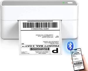 Bluetooth Shipping Label Printer - Wireless Thermal Label Printer, 4x6 Label Printer for Shipping Packages Support iPhone, Android, PC, ChromeOS, Compatible with USPS, Shopify, , Etsy, Ebay