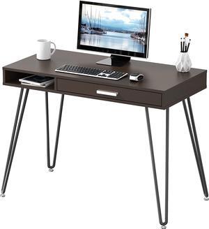 SHW Home Office Computer Hairpin Leg Desk with Drawer