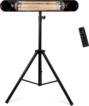 Infrared Electric Patio Heater - Indoor/Outdoor Heater - Portable Wall/Garage Heater - 1500W - use with Stand - Mount to Ceiling/Wall)