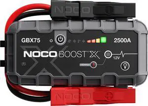 NOCO Boost X GBX75: 2500A UltraSafe Jump Starter 12V Lithium Battery Booster Pack, Portable Jump Box, Power Bank & Jumper Cables - for 8.5L Gas and 6.5L Diesel Engines NOCO Boost X GBX75: 2500A UltraSafe Jump Starter 12V Lithium Battery Booster Pack, Portable Jump Box, Power Bank & Jumper Cables - for 8.5L Gas and 6.5L Diesel Engines