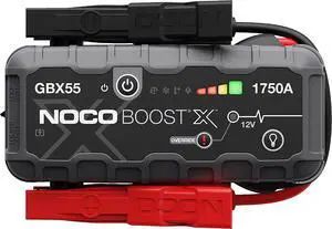 NOCO Boost X GBX55: 1750A UltraSafe Jump Starter 12V Lithium Battery Booster Pack, Portable Jump Box, Power Bank & Jumper Cables - for 7.5L Gas and 5.0L Diesel Engines NOCO Boost X GBX55: 1750A UltraSafe Jump Starter 12V Lithium Battery Booster Pack, Portable Jump Box, Power Bank & Jumper Cables - for 7.5L Gas and 5.0L Diesel Engines
