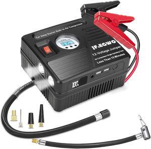3000Amp Car Jump Starter with Air Compressor, 150PSI Tire Inflator with Digital Screen Pressure Gauge, 24000mAh 12V Auto Battery Booster (9.0L Gas/ 8.5LDiesel Engine), 2 USB Port 2 Light
