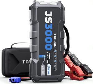 Jump Starter JS3000, 3000A/24000mAh Battery Booster Jump Starter Power Pack for Up to 9L Gas/ 7L Diesel Engines, Portable Jump Starter Power Bank with Handle/Jumper Cable/EVA Case