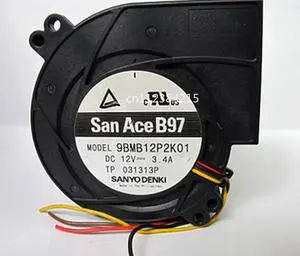 9BMB12P2K01 DC 12V 3.4A 97x97x33mm 4-wire Server Blower Fan