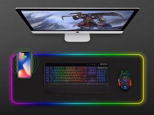 Game Mouse Pad RGB Light Mouse Pad Phantom Color Hard Belt Phone Wireless Charging Function Mouse Pad Belt Glow