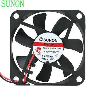 For Sunon ME60101V3-E03C-A99 6010 60mm slim thickness silent quiet 0.52W 2-wire case cooling fan For Sunon ME60101V3-E03C-A99 6010 60mm slim thickness silent quiet 0.52W 2-wire case cooling fan