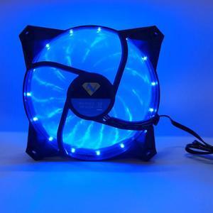 12025 Transparent Light-Emitting 12v 15 Blue Lights Computer Shadow Chassis Wind Fan 12CM Ultra-Quiet