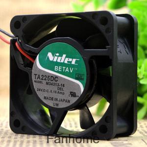 For original NIDEC TA225DC M34313-16 24V 0.16A 6CM 6025 inverter fan