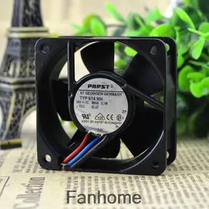 For original authentic ebmpapst TYP 614 NH 24V 2.1W 6CM 2-wire double ball fan