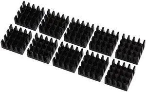 10Pcs Aluminum Heat Sink 14x14x8mm High Quality Heatsink Black Computer Radiator Cooler