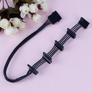 1pc ATX 4Pin IDE Molex to 5 x SATA Series ATA Power Supply Cable Male to Female 18AWG 40cm for PC DIY