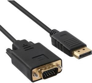 Axiom DPMVGAM06-AX Display Cable - Displayport (M) To Hd-15 (Vga) (M) - 6 Ft - Thumbscrews