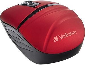 Verbatim Wireless Mini Travel Mouse, Commuter Series - Red