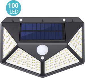1 PCS Solar Security Light Motion Sensor, SUNZOS 100 LED Solar Lights Outdoor with 3 Intelligent Modes, 270°Wide Angle, IP65 Waterproof Solar Wall Lights for Garden, Yard, Walkway and Outside