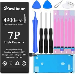 uowlbear 4900mAh Battery for iPhone 7 Plus A1661 A1784 A1785 with Complete Replacement Tool Kits, Waterproof Seals and 2 Set Adhesive Strips