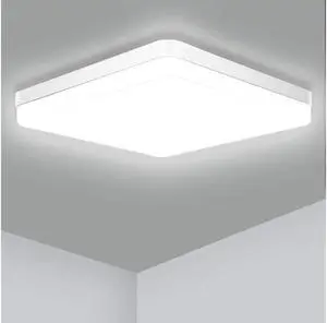 LED Ceiling Light 36W 3240lm 4000K 9Inch Square LED Flush Mount Ceiling Lighting Fixture for Kitchen, Bedroom, Living Room, Utility Laundry Closet Room Natural White