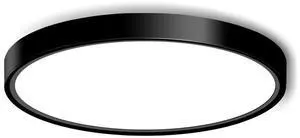 Flush Mount LED Ceiling Light Fixture, 9 Inch 24W Ceiling Light,5000K Neutral White, Ultra Slim Flush Mount Black Round Ceiling Lamp for Kitchen, Bedroom, Basement, Hallway, Living Room, Stairwell