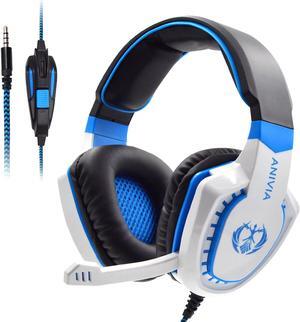 Gaming Headset Bass Surround Sound Stereo PS4 Headset with Flexible Microphone Volume Control Noise Canceling Mic Over-Ear Headphones Compatible for PS4 Xbox one Laptop PC Mac