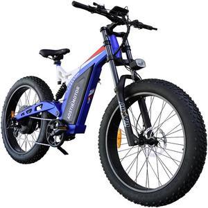 AOSTIRMOTOR S17-1500W Electric Bicycle with 1500W Motor, 26" * 4" Fat Tire, 48V 20AH Removable Lithium Battery, Shimano 7-Speed, Dual Shock Absorber for Adults, Up To 30MPH