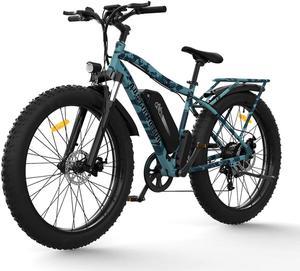 AOSTIRMOTOR S07-F 750W Electric Bike, 26" Fat Tire, 48V 13AH Removable Lithium Battery, Max Speed 28MPH, Shimano 7-Speed, With Front Light