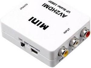 RCA/AV CVBS to HDMI-compatible Adapter Scaler 1080P Video Converter MINI AV2HD Box For NTSC PAL HDTV Projector Set top box DVD