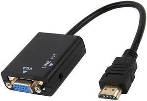 Male to Female HDMI-compatible to VGA Digital Analog Video Audio Cable Adapter 1080P 720P 480P For PS4 PC HDTV Display Projector