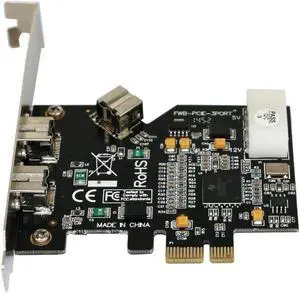 PCI Express PCI-E x1 to 3 Ports 1394B Controller Card Add On Card for FireWire 800 IEEE 1394 B 2+1 Digital Camera Video Capture
