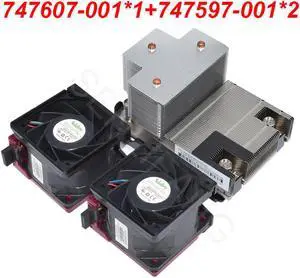 Two Cooling Fan 747597-001*2 Pulled Condition & Heatsink 747607-001*1 For HP DL380 DL380p G9 Xeon CPU Kit