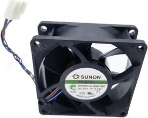 PF70251VX-Q000-S99 de 7cm, 7025, 70x70x25mm, 12V, 3,7 W, 4 líneas, ordenador, pwm, chasis, CPU, ventilador de refrigeración