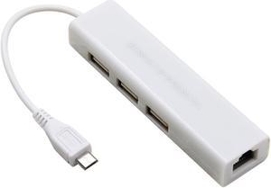 Micro USB OTG USB LAN HUB puerto Ethernet RJ45 para Samsung Galaxy S4 S5 nota 3