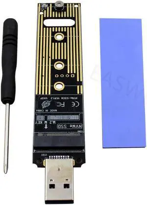 Adaptador NVME A USB M.2 SSD, A USB 3,1, tarjeta tipo A, Chip de puente Gen 2 A clave M2