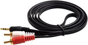 3.5mm Jack to 2 x RCA Phono Audio Cable Gold 1m Lead