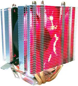 CPU Cooler Fan Cooling for AMD 1155 1366 General 6 Heat Pipe CPU Fan Temperature Control 3-Pin Single Wind Streamer Red