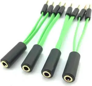 Hot Splitter Headphones Jack 3.5 Mm Stereo Audio Y-Splitter 2 Female To 1 Male Cable Adapter Microphone Plug for Earphone