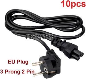 Wholesale 10pcs 1.2M 3 Prong EU plug Laptop PC AC Power Cord Cable For HP Dell Samsung Acer Asus Toshiba EUROPEAN Power Cable