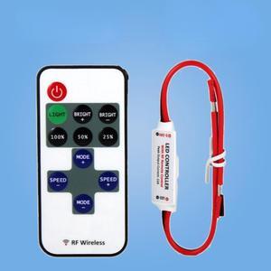 Mini DC 12V Led Controller Dimmer 11 Keys Wireless RF Remote To Control Single Color Strip Lighting 5050 5630 2835 Led Strip