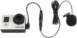 3.5mm Active Clip Microphone with Mini USB Audio Adapter Mic Cable for Gopro Hero 3 3+ 4 Action Camera Accessories Kit