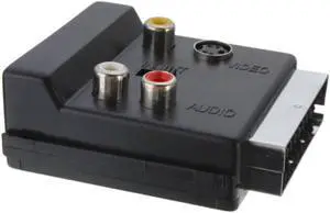 SCART To 3RCA Jack S Video AV TV Converter with IN/OUT 20 Pin SCART To 3 RCA S-Video Audio Video Adapter Cable Connector Plug