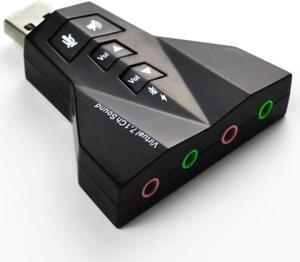 7.1 USB Sound Card External USB Audio Double Adaprter USB To Jack 3.5mm Earphone Micphone for Computer Notebook Win