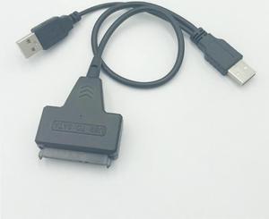Portable USB2.0 To SATA Adapter Cable 2.5 Inch Hard Driver Cables 3.5 Inch 7+15 Hard Drive Adapter Cable for HDD/SSD Laptop Hard