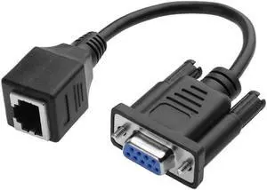 Male To Female VGA DB9 To RJ45 Adapter Cable RJ45 To DB9 Network Cable Connector Display To Network Cable DB9 Extender