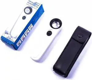 Magnifying Glass 20 Times Optical Acrylic Lens Portable Creative LED Lighting with Light Handheld High Power Jewelry